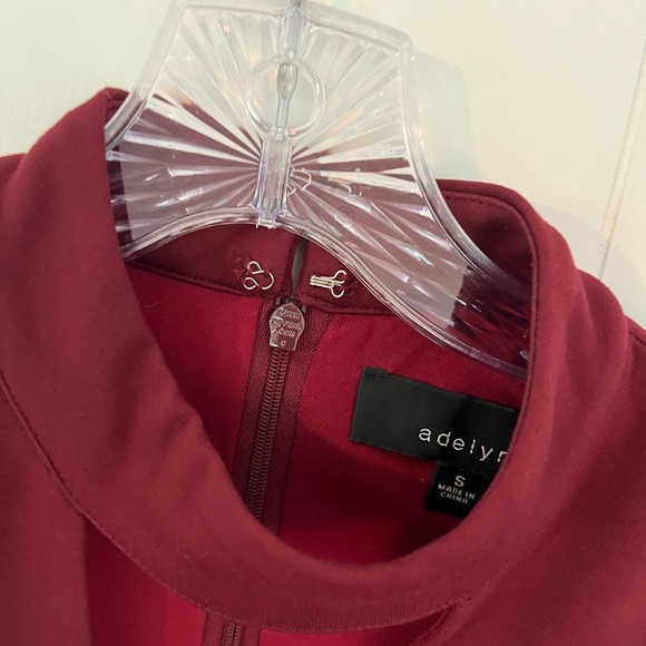 Adelyn Rae Burgundy Ponte Knit Sleeveless Career lined dress size Small - Picture 6 of 12